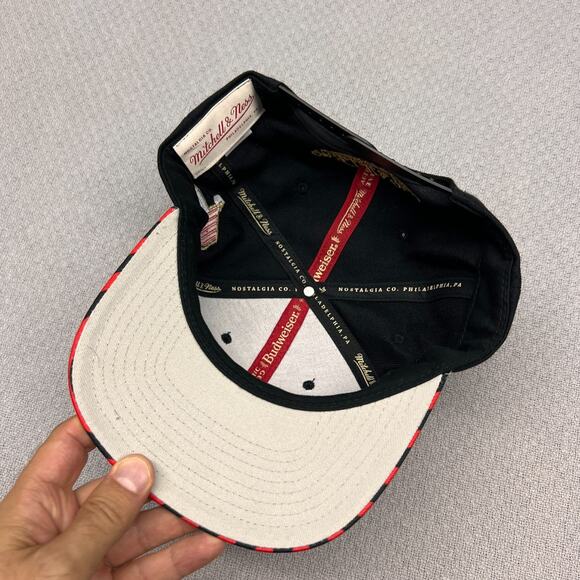 Portland Trailblazers Hat Budweiser Mitchell Ness Courtside Basketball Snapback - Picture 8 of 11